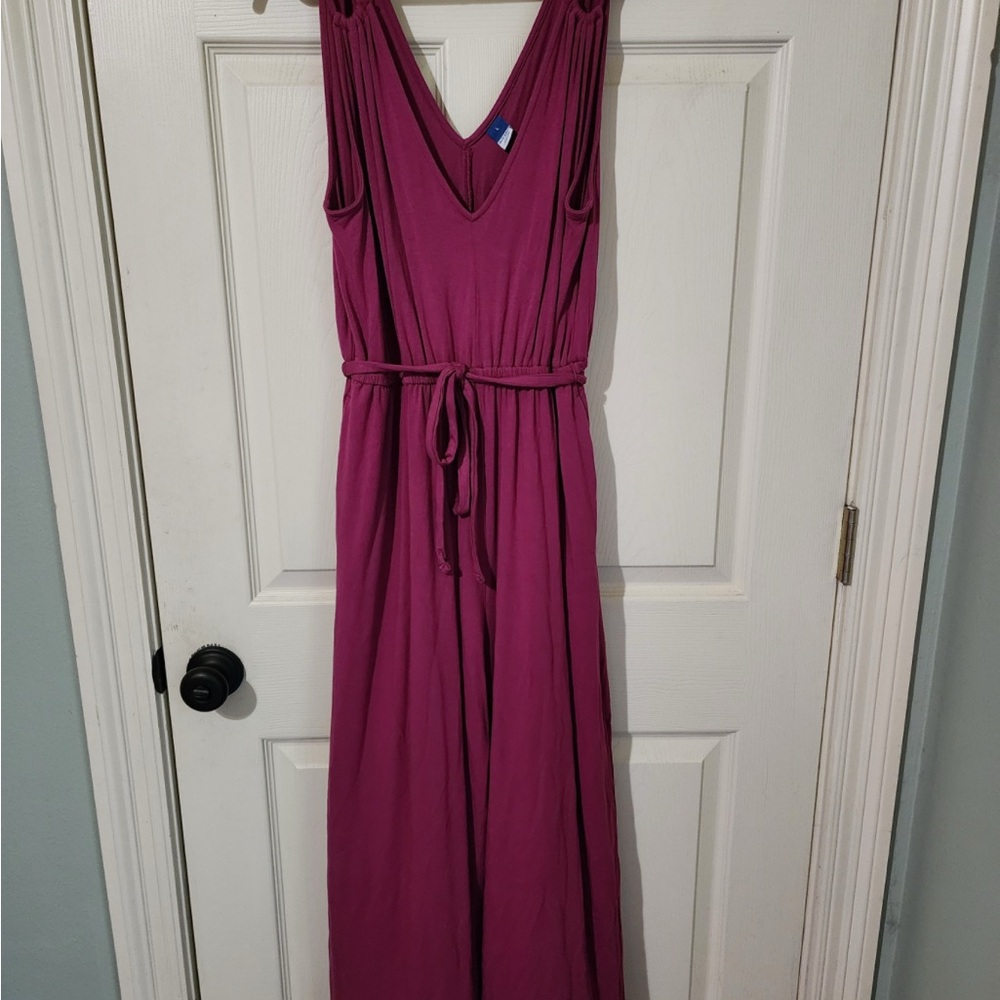Elegant Magenta Sleeveless Jumpsuit